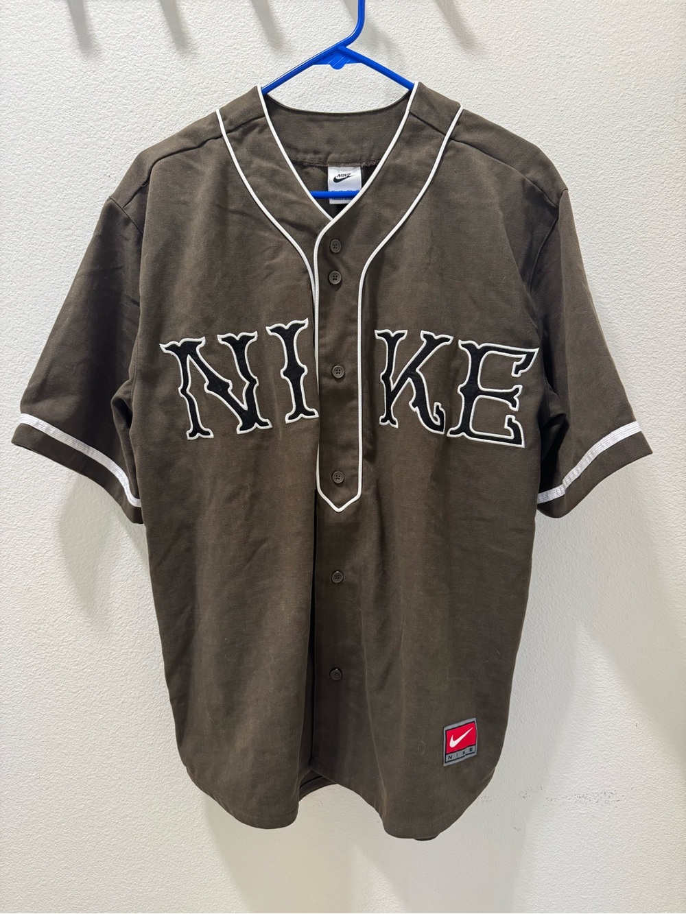Nike Brown Baseball-Style Top